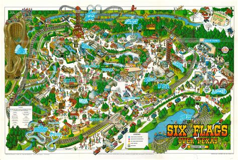 Six Flags Map Texas Fredi Jo Anne