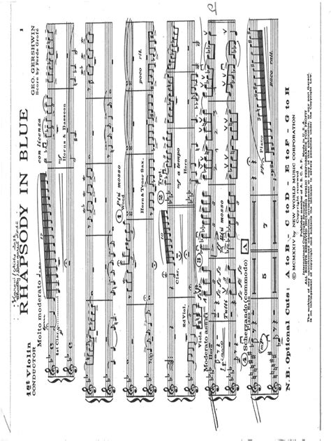 Gershwin Rhapsodyinblue Violin I 1 Pdf