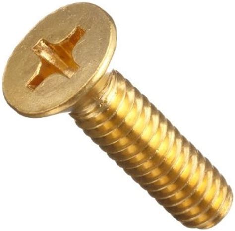 6 32 X 3 8 Phillips Flat Head Machine Screws Brass 500 Pkg Aft Fasteners