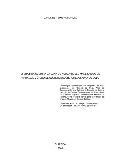 PDF EFEITOS DA CULTURA DA CANA DE AÇÚCAR E SEU MANEJO USO DE