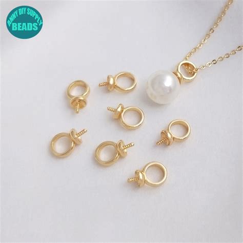 K Gold Plated Brass Bails Large Hole Pendant Bail Pendant Bails Glue