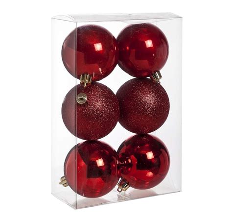 Gemütliche Home Weihnachtskugeln Rot ø 8 cm 6 Stück kaufen Bei