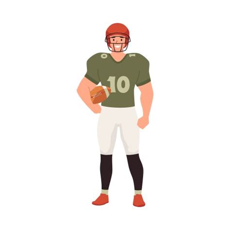 American Football Player Cartoon Vector Images Over