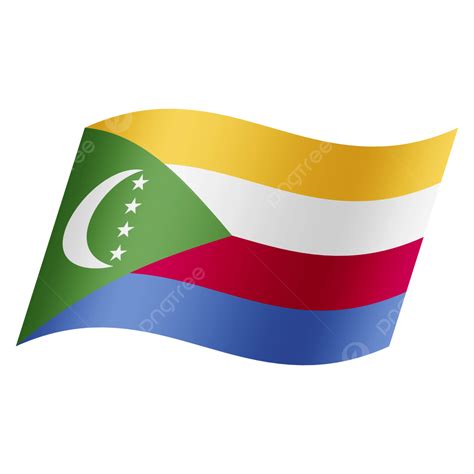 Comoros National Flag Simple Transparent Design Country Flag Nation