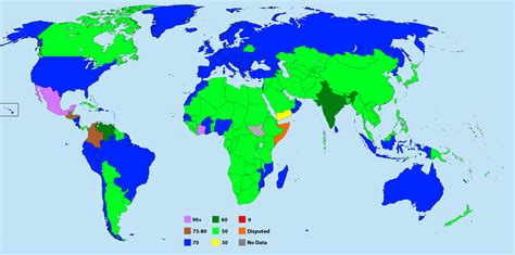 Minimum Length Of Copyright Protection By Country Oc Rmapporn