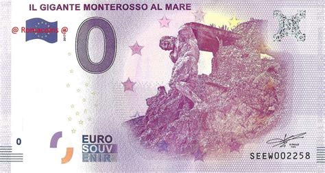 Billet Touristique 0 Euro Souvenir Il Gigante Monterosso Romacoin