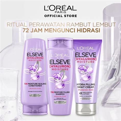 Jual Loreal Paris Elseve Hyaluron Moisture Shampoo 280ml Conditioner