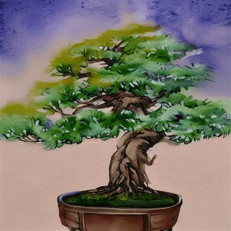 Bonsai Tree Watercolor Graphic Creative Fabrica