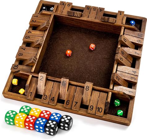 Amazon Ropoda 14 Inches 4 Way Shut The Box Game 2 4 Players For