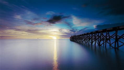 Senja Pantai Jembatan Foto Gratis Di Pixabay Pixabay