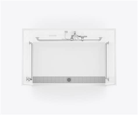 Xst Tr Col Acrylx Alcove One Piece Shower In White With Trench