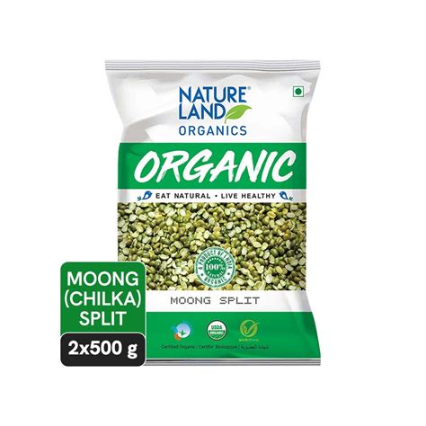 Natureland Split Organic Moong Dal Chilka Pack Of 2 Price Buy