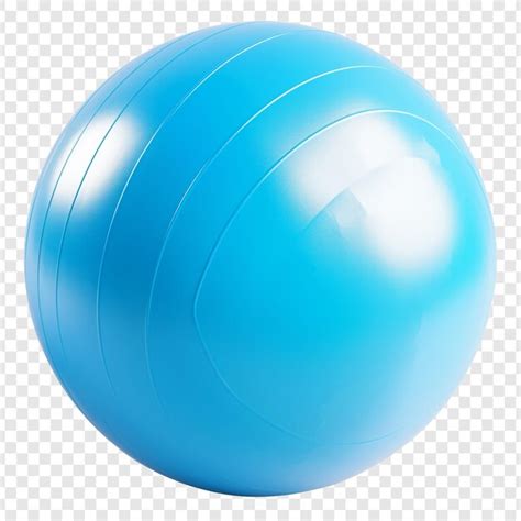 blue exercise ball premium ai generated psd