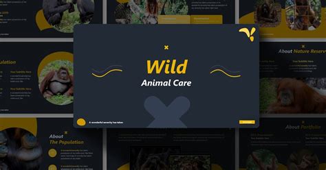 Wild Animal Care | Google Slides Template, Presentation Templates ...