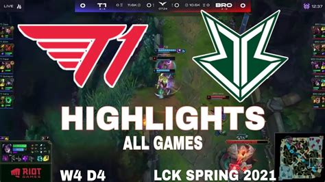 Highlight T1 Vs Bro All Game Lck Mùa Xuân 2021 Lck Spring 2021 T1