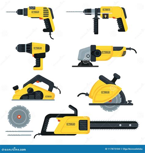 Power Tools Set Stock Vector Illustration Of Repair