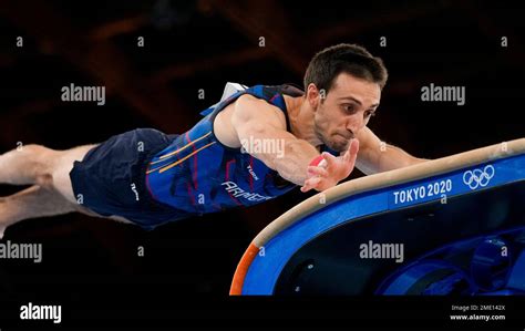 Artur Davtyan Of Armenia Performs On The Vault During The Artistic