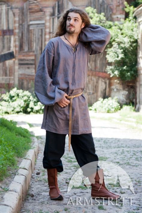 Classic Mens Shirt Medieval Long Sleeve Shirt Medieval Etsy