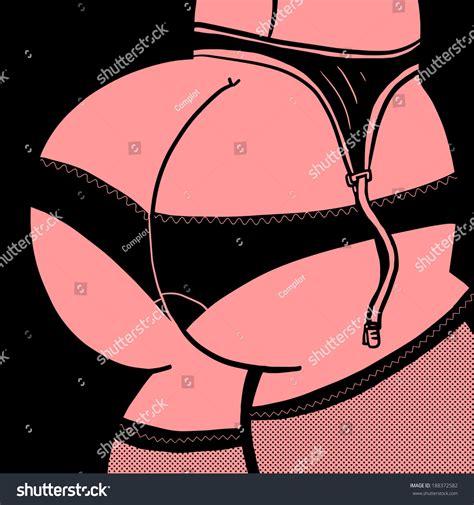 Womans Butt Sexy Lingerie Stock Vector Royalty Free 188372582 Shutterstock