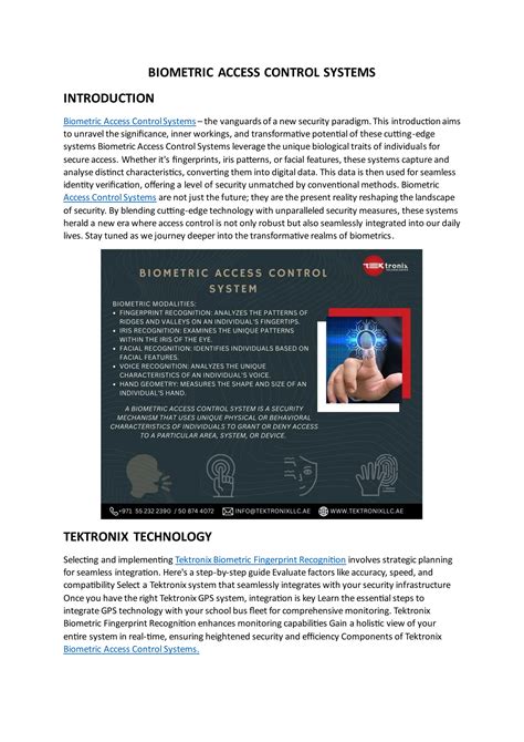 Biometric Access Control System Pdf