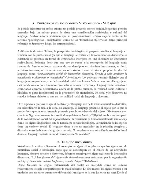 Punto De Vista Sociológico Notas Pdf Ideologías Realidad