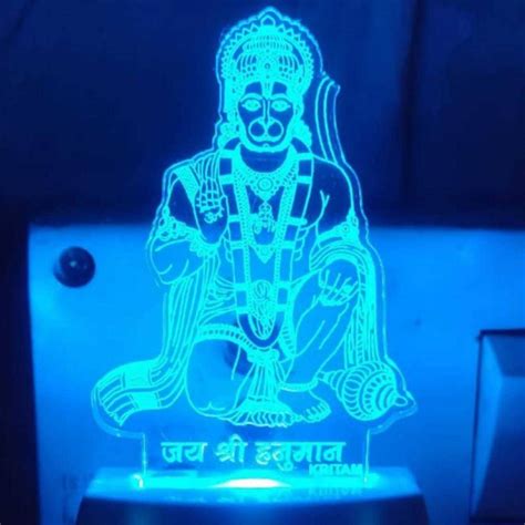 Kritam Lord Hanuman Ji 3d Multi Colour Samll Table Lamp Price In India Buy Kritam Lord