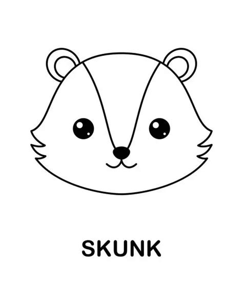 Skunk Line Drawing Royalty-free Stock Vector Images and Clip Art