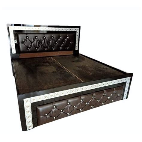 Dark Brown Teak Wood Bed Headboard For Home Bed Size Double At Rs