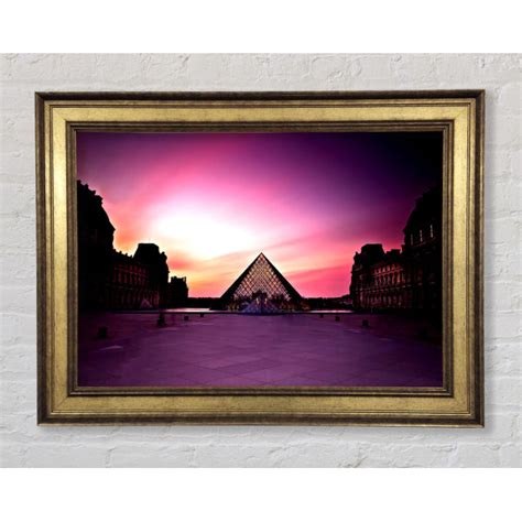 Ebern Designs Louvre Museum Bei Sonnenuntergang Einzelner