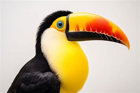 Premium AI Image | a close up of a toucan bird with a yellow beak