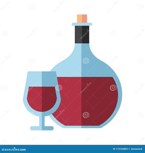 Bebida De Garrafa De Vinho Copo Ilustra O Do Vetor Ilustra O De