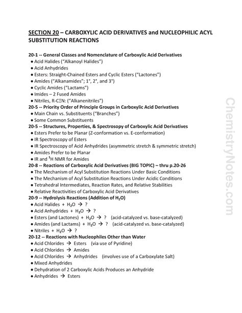 Section Carboxylic Acid Derivatives And Nucleophilic Acyl