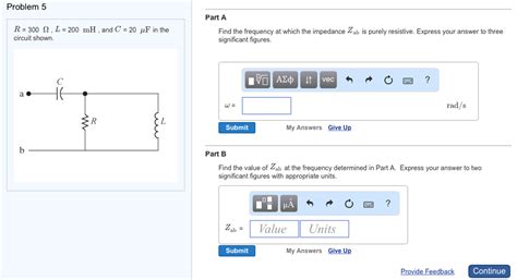 Solved R 300 Ohm L 200 MH And C 20 Mu F In The Chegg