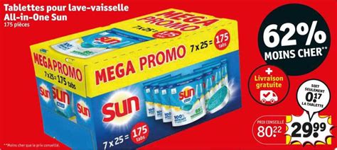 Promo Tablettes Pour Lave Vaisselle All In One Sun Chez Kruidvat