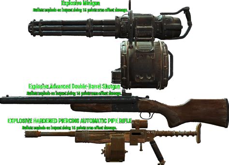 Explosive Minigun And Shotgun And 38 At Fallout 4 Nexus Mods And