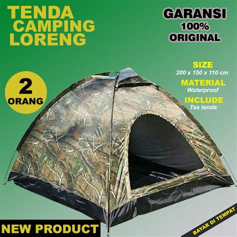 Jual TENDA CAMPING KEMPING GUNUNG CEMPING 2 ORANG DOUBLE LAYER DOME