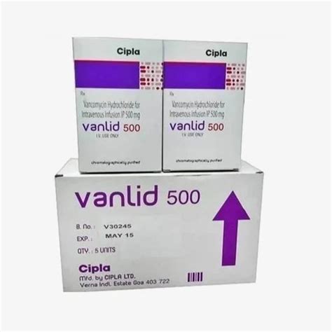 Vanlid Vancomycin Injection Cipla Ltd 1 Vial At Rs 300vial In Nagpur