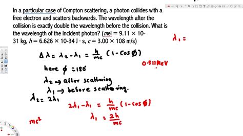 What Is The Wavelength Of The Incident Photon Youtube