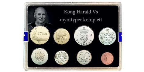 Kong Harald V Mynttypesett Hele 8 Originalmynter