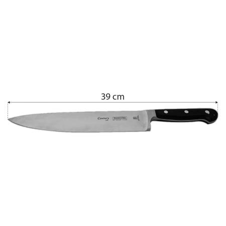 Faca Chef Aço Inox 10 39 Cm Century Pre Tramontina