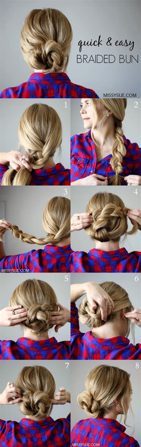 Braid Bun Hairstyles Tutorial