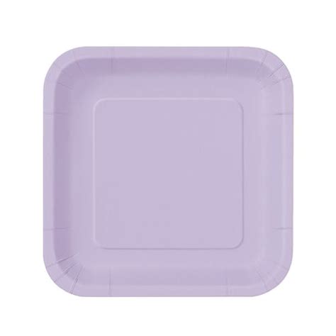 Lilac Square Paper Plates 17cm Pack Of 16 Partyrama