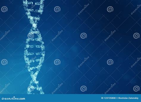 Digitale DNA Molecule Structuur Het Menselijke Genoom Van De Concepten