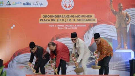 Ridwan Kamil Lakukan Peletakan Batu Pertama Monumen Soekarno Lokasinya