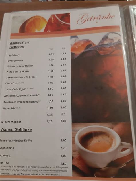 Speisekarte Von Zum Hirschen Restaurant Karsbach