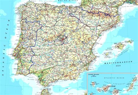 Mapa de Carreteras de España y Portugal - Tamaño completo