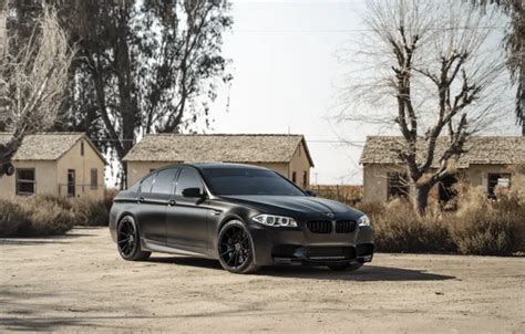 Download Wallpaper Bmw F10 Matte Black M5 Section Bmw In Resolution