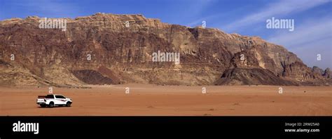 Overview Of The Desert At Wadi Rum Unesco World Heritage Site Jordan