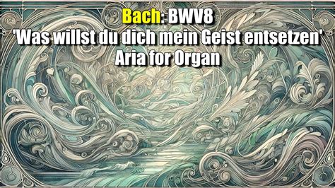 Bach Bwv Was Willst Du Dich Mein Geist Entsetzen Aria For Organ