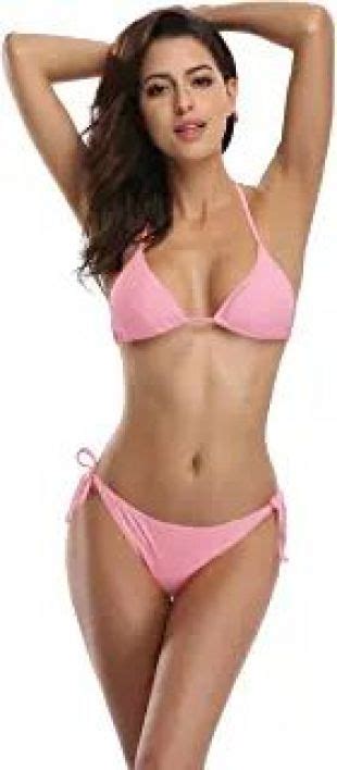 Shekini Shekini Women S Tie Side Bottom Padded Top Triangle Bikini